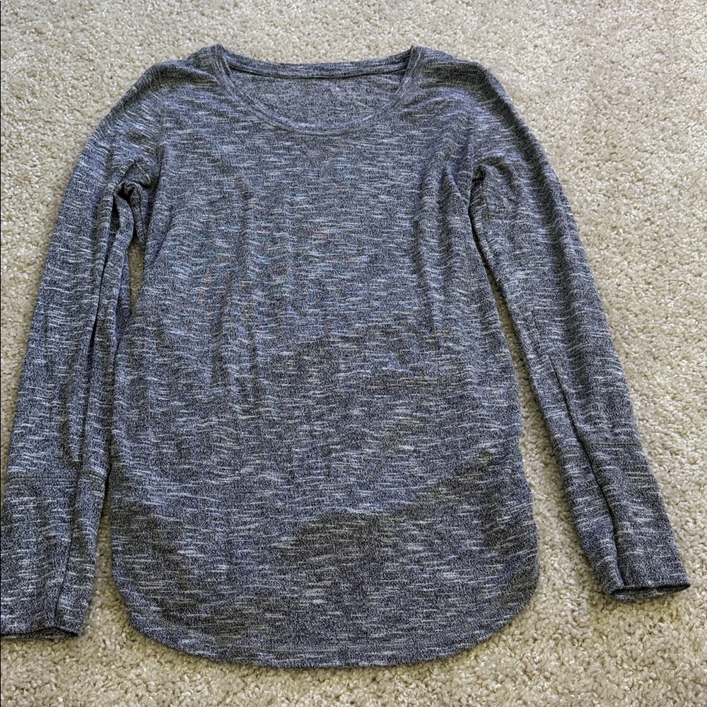 Gray Maternity Long Sleeve Knit Top